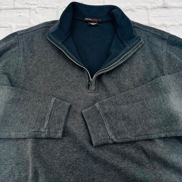 Tiger Woods Collections Long Sleeve 1/4 Zip Sweater Men's Large Grey Mock Neck - Picture 2 of 8